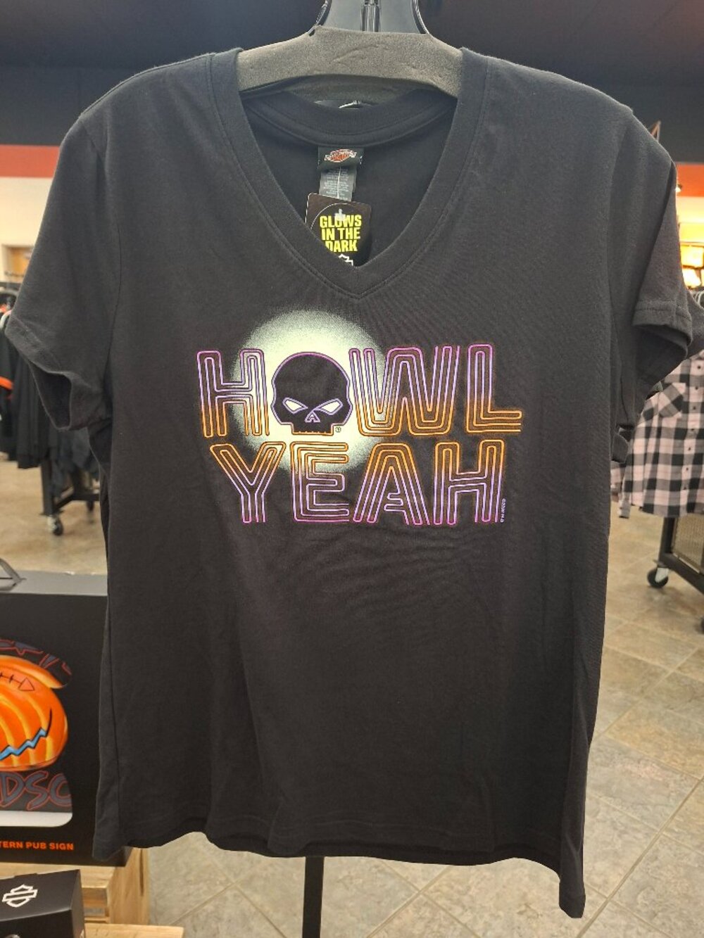 Harley-Davidson Women's Howl Yeah Glow in the Dark Dealership T Shirt